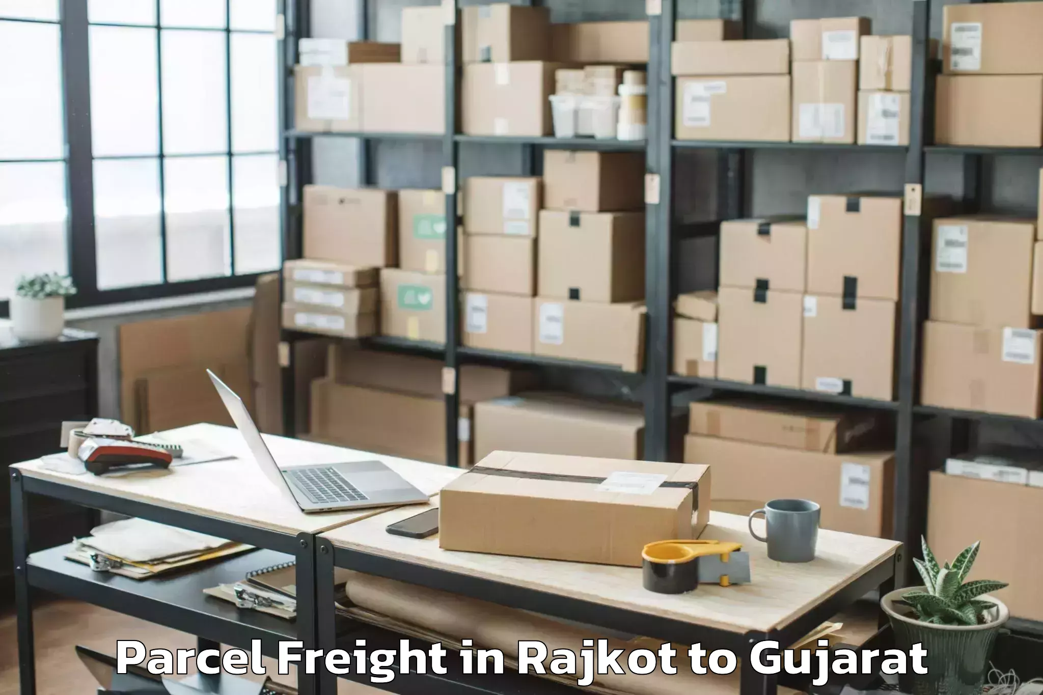 Hassle-Free Rajkot to Santrampur Parcel Freight